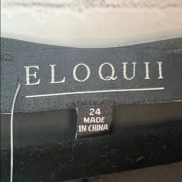 NWOT ELOQUII Women's Black Shirt with waist tie, Plus Size - Picture 2 of 4